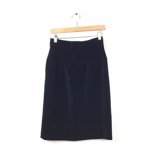Chanel Skirt Velvet Pencil Cotton Vintage